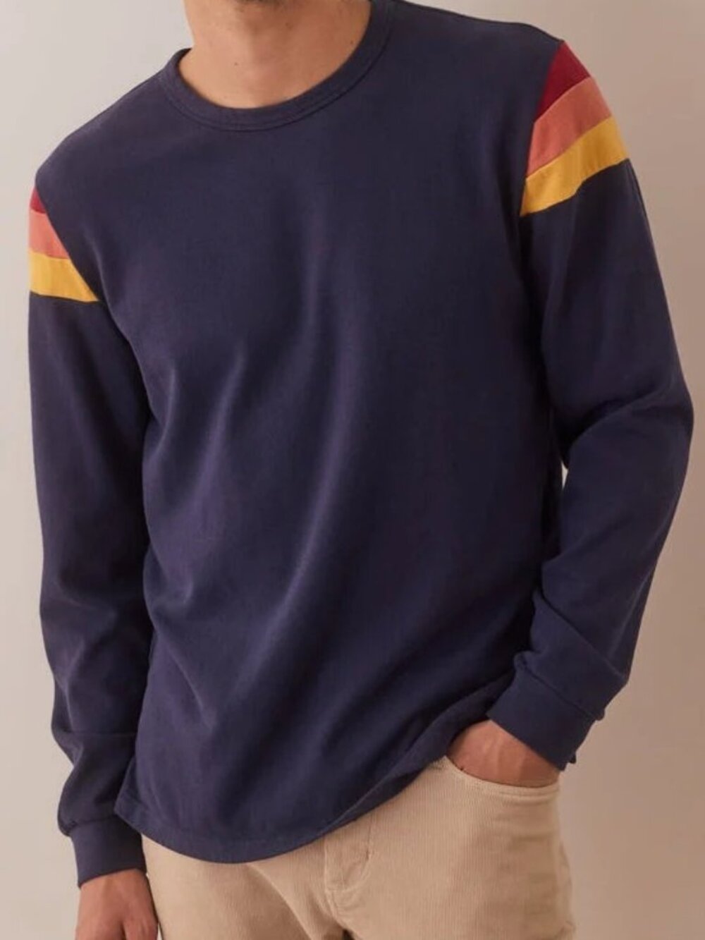 Marine Layer Indigo Brushed Jersey Sweater